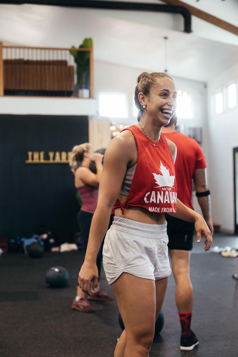 Members cheering during a team workout